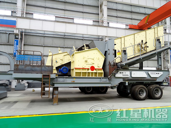 車載移動破碎機生產車間，搭載反擊式破碎機