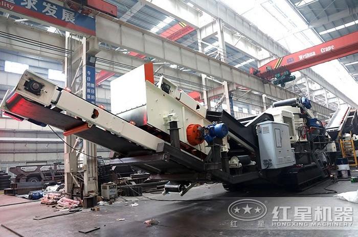 履帶式建筑垃圾破碎篩分一體化設(shè)備 履帶式建筑垃圾破碎篩分一體化設(shè)備