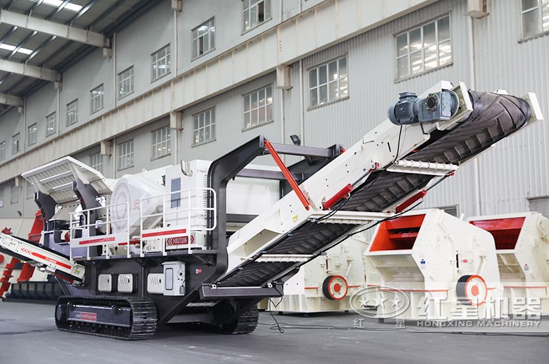 可遙控作業(yè)的流動式移動破碎站 可遙控作業(yè)的流動式移動破碎站