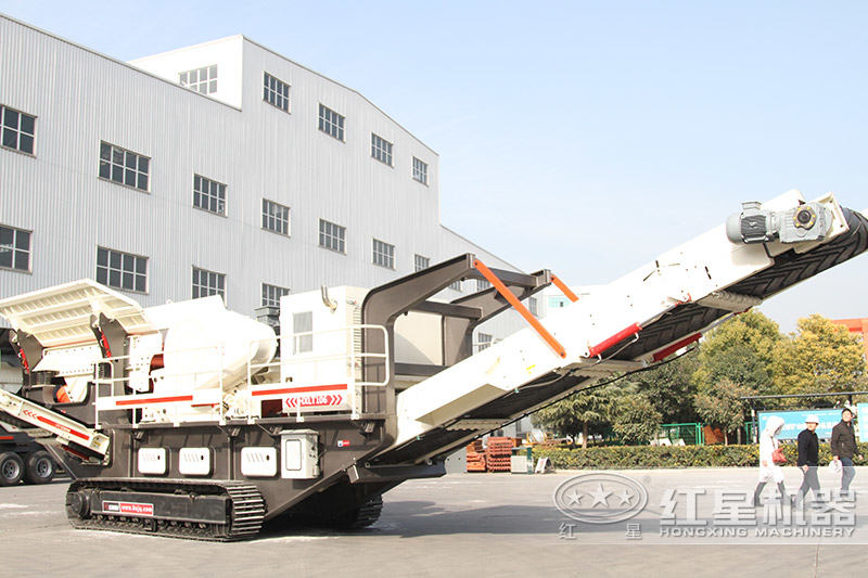 破碎、篩分一體化移動(dòng)式鵝卵石篩選機(jī)