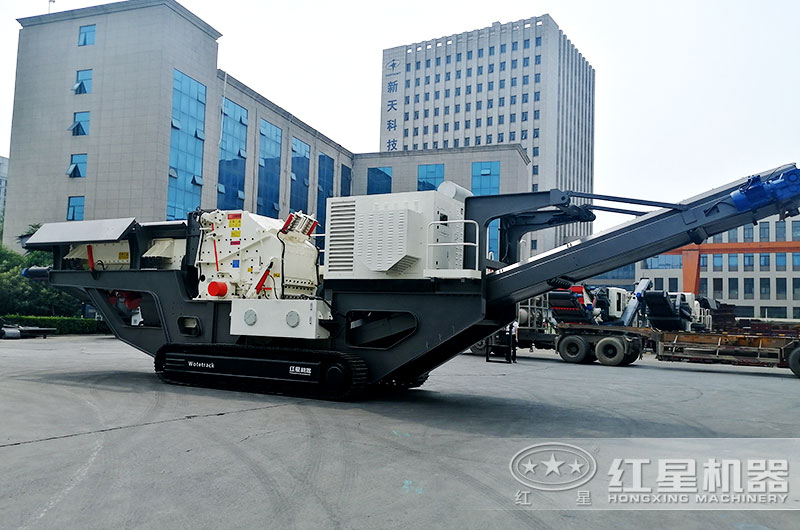 履帶式移動反擊破碎石機，一鍵遙控隨意行走