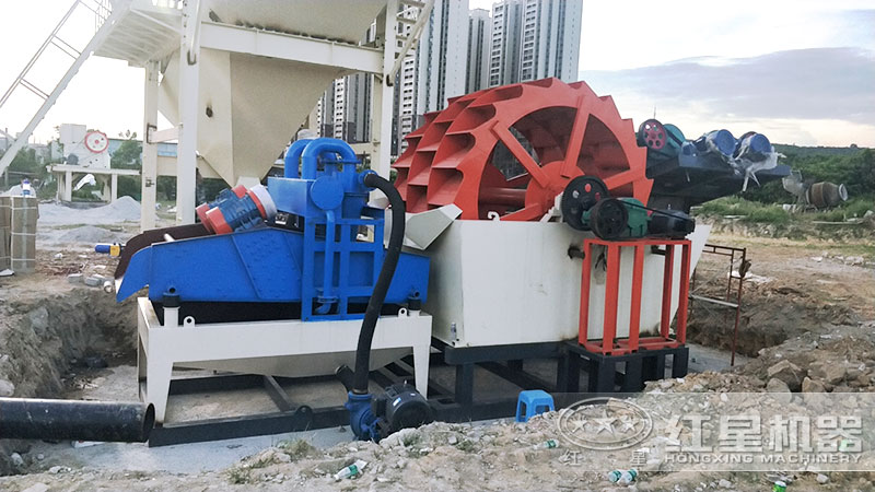 輪斗式洗砂機(jī)安裝現(xiàn)場(chǎng)